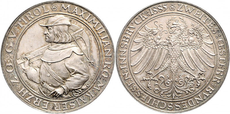 Franz Joseph I. 1848 - 1916 Schützenpreis / II. Bundesschießen Innsbruck 1885 Wi...