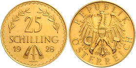 1. Republik 1918 - 1934 - 1938 Lot 1928 Wien 3 Stück 25 Schilling Her. 19 vz