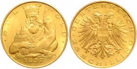 1. Republik 1918 - 1934 - 1938 25 Schilling 1937 Wien Her. 27 5,88g vz/stgl