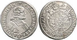 Olmütz Carl II. von Liechtenstein 1664 - 1695 VI Kreuzer 1679 Kremsier Suchomel/Videman 351 2,90g ss