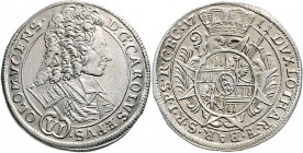 Olmütz Karl III. von Lothringen 1695 - 1711 3 Kreuzer 1706 Kremsier Suchomel/Videman 542 1,64g ss/vz
