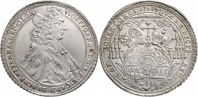 Olmütz Wolfgang von Schrattenbach 1711 - 1738 Taler 1714 aus 1713 Kremsier Schrötlingsfehler am Rand Suchomel/Videman 741, Dav. 1215 28,44 ss/vz