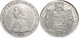 Olmütz Rudolf Johann von Österreich 1819 - 1830 20 Kreuzer 1820 Wien Suchomel/Videman 1201. 6,70g vz/stgl