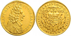 Erzbistum Salzburg Franz Anton 1709 - 1727 Dukat 1720 Salzburg HZ 2368 3,52g vz/stgl