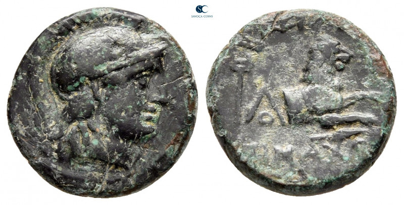 Kings of Thrace. Possibly Lysimacheia. Macedonian. Lysimachos 305-281 BC. 
Bron...