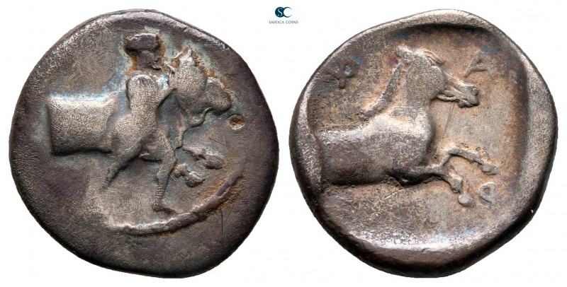 Thessaly. Pharkadon circa 440-400 BC. 
Hemidrachm AR

15 mm, 2,65 g



ne...