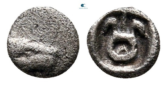 Asia Minor. Uncertain mint circa 450-400 BC. 
Tetartemorion AR

6 mm, 0,20 g...