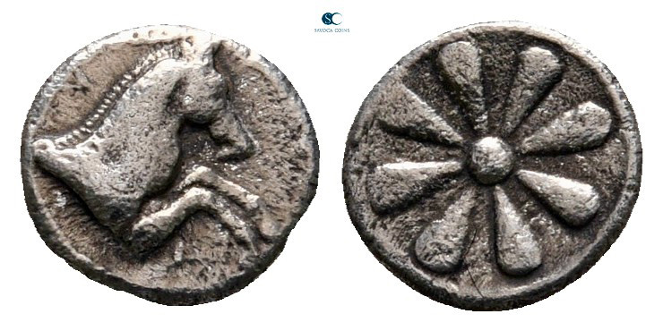 Aiolis. Kyme circa 400-350 BC. 
Hemiobol AR

8 mm, 0,35 g



very fine