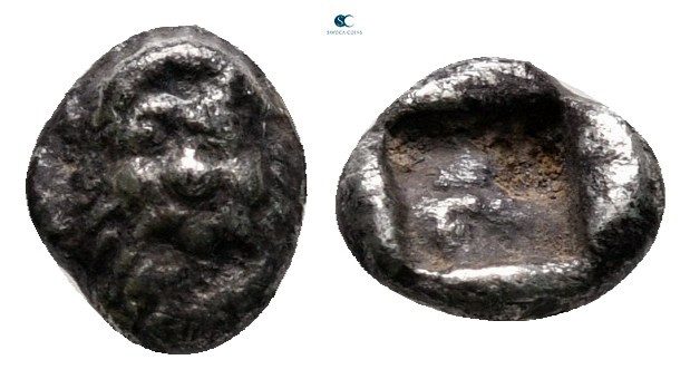 Lesbos. Methymna circa 500-460 BC. 
Hemiobol AR

7 mm, 0,35 g



nearly v...