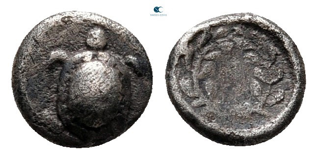 Lesbos. Methymna circa 450-400 BC. 
Hemiobol AR

6 mm, 0,38 g



very fin...