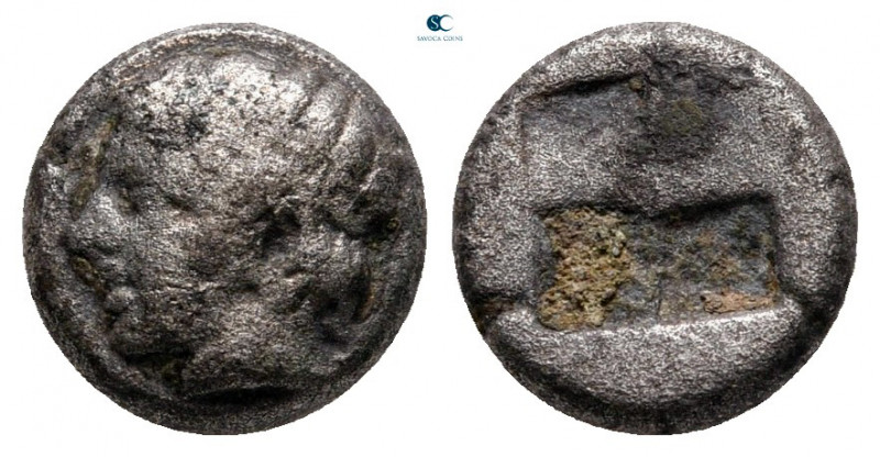 Lesbos. Unattributed Koinon mint circa 550-480 BC. 
1/12 Stater BI

9 mm, 1,2...