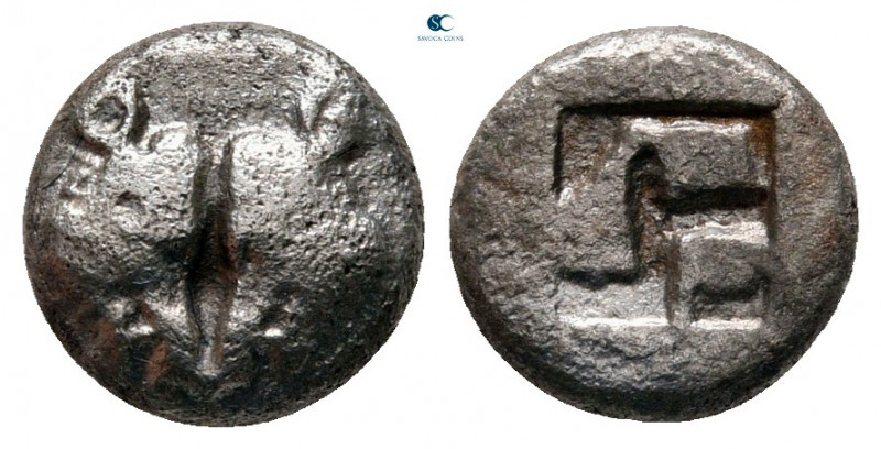 Lesbos. Unattributed Koinon mint circa 500-450 BC. 
1/12 Stater BI

10 mm, 1,...