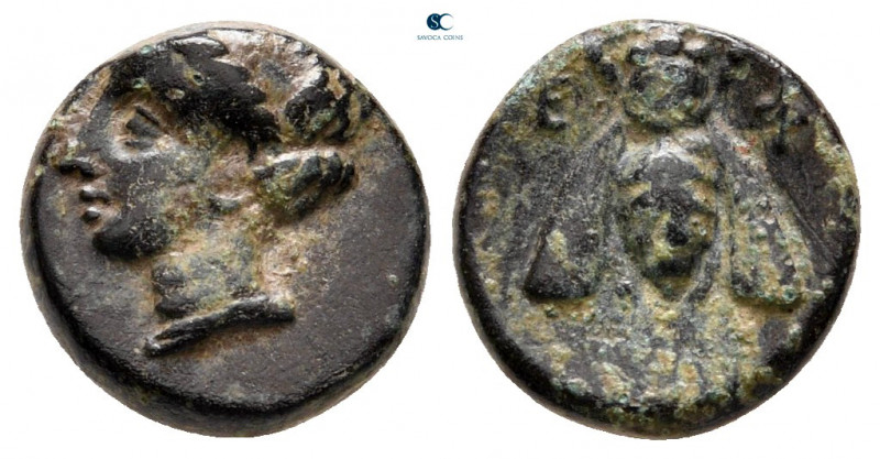 Ionia. Ephesos circa 375-325 BC. 
Bronze Æ

11 mm, 1,51 g



nearly very ...