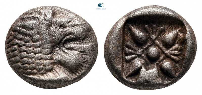 Ionia. Miletos circa 520-480 BC. 
Diobol AR

9 mm, 1,10 g



very fine