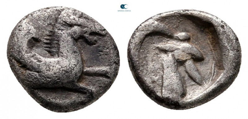 Caria. Halikarnassos circa 500-480 BC. 
Obol AR

8 mm, 0,70 g



very fin...