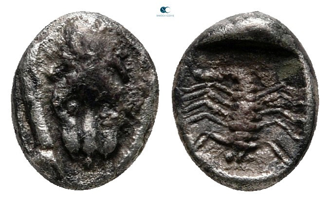 Caria. Mylasa circa 450-400 BC. 
Obol AR

8 mm, 0,58 g



very fine