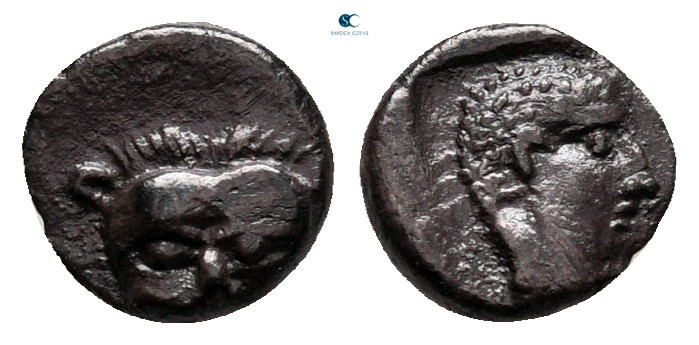 Caria. Uncertain mint circa 450-400 BC. 
Hemiobol AR

7 mm, 0,39 g



ver...