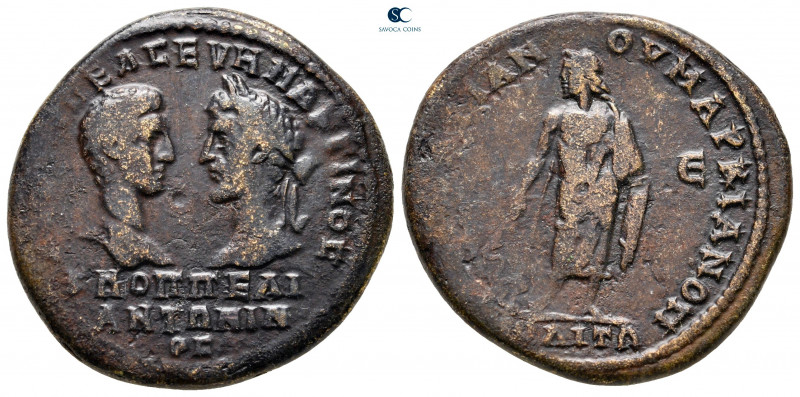 Moesia Inferior. Marcianopolis. Macrinus and Diadumenian AD 217-218. 
Bronze Æ...