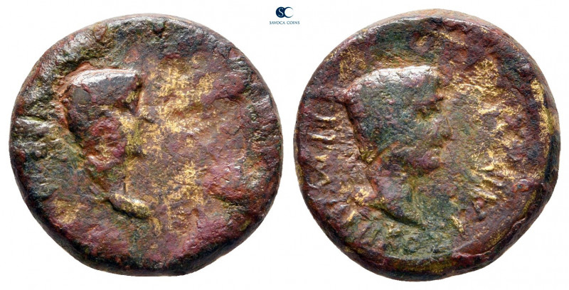 Mysia. Pergamon. Germanicus with Drusus 4 BC-AD 19. 
Bronze Æ

17 mm, 3,48 g...