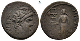 Lydia. Apollonoshieron. Nero AD 54-68. Bronze Æ