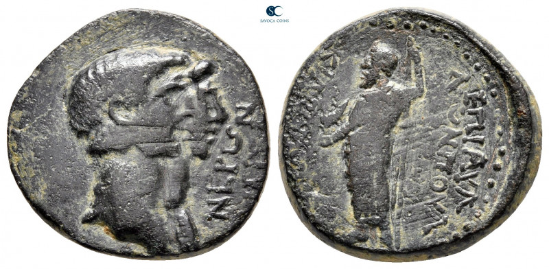 Lydia. Kilbianoi Superiores. Nero with Agrippina Junior AD 54-68. 
Bronze Æ

...