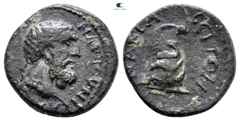 Lydia. Nakrasa. Pseudo-autonomous issue AD 117-138. 
Bronze Æ

15 mm, 2,37 g...