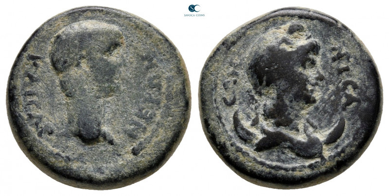 Lydia. Nysa. Nero AD 54-68. 
Bronze Æ

16 mm, 5,15 g



nearly very fine