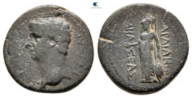 Lydia. Sardeis. Germanicus AD 37-41. Mnaseas, magistrate. Struck under Tiberius or possibly later. Bronze Æ