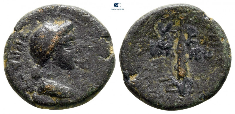 Phrygia. Apameia. Livia, wife of Augustus AD 14-29. 
Bronze Æ

15 mm, 2,09 g...