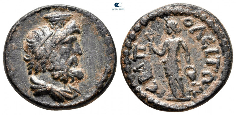 Phrygia. Hierapolis. Pseudo-autonomous issue AD 193-217. 
Bronze Æ

19 mm, 3,...