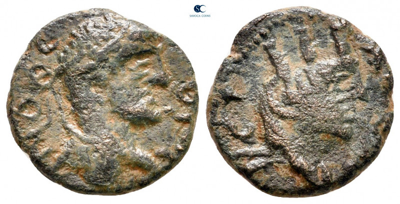 Mesopotamia. Anthemusia. Caracalla AD 198-217. 
Bronze Æ

15 mm, 2,54 g


...