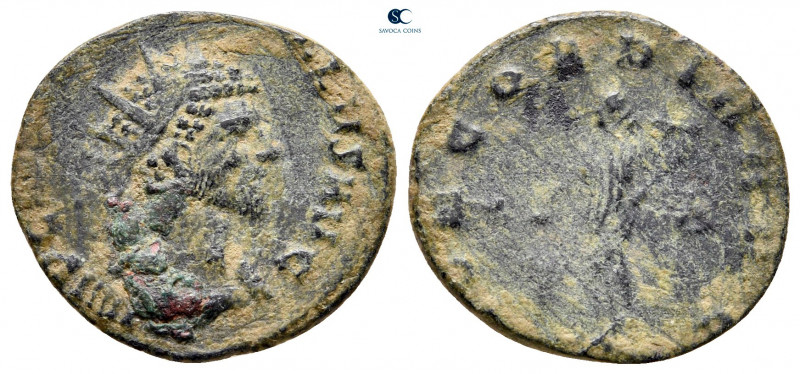 Quintillus AD 270. Uncertain mint
Billon Antoninianus

19 mm, 2,19 g



n...