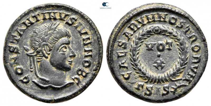 Constantine II, as Caesar AD 317-337. Siscia
Follis Æ

19 mm, 3,18 g



g...