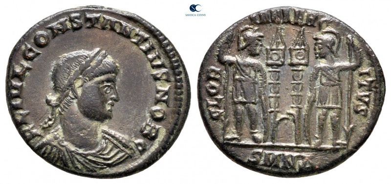 Constantius II, as Caesar AD 324-337. Nicomedia
Follis Æ

18 mm, 2,39 g


...