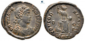 Theodosius I AD 379-395. Antioch. Follis Æ
