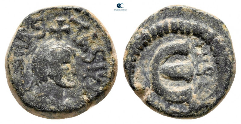 Anastasius I AD 491-518. Antioch
Pentanummium Æ

13 mm, 2,29 g



nearly ...