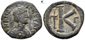 Anastasius I AD 491-518. Constantinople. Half Follis or 20 Nummi Æ