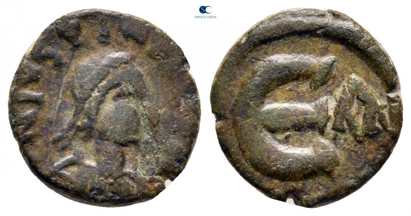 Justin I AD 518-527. Constantinople
Pentanummium Æ

13 mm, 1,42 g



very...