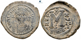 Justinian I AD 527-565. Nikomedia. Follis or 40 Nummi Æ
