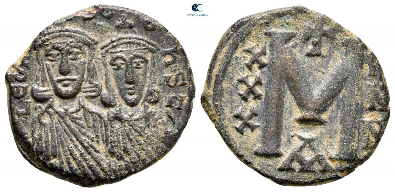 Leo III the "Isaurian", with Constantine V AD 717-741. Constantinople
Follis or...