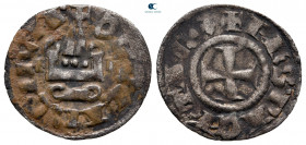 Philippe de Taranto AD 1307-1313. Clarencia (Glarentza). Denier Tournois BI