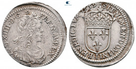 France. Louis XIV 'the Sun King' AD 1643-1715. 1/12 Ecu