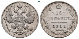 Russia. St. Petersburg. Nicholas II AD 1894-1917. 15 Kopeks