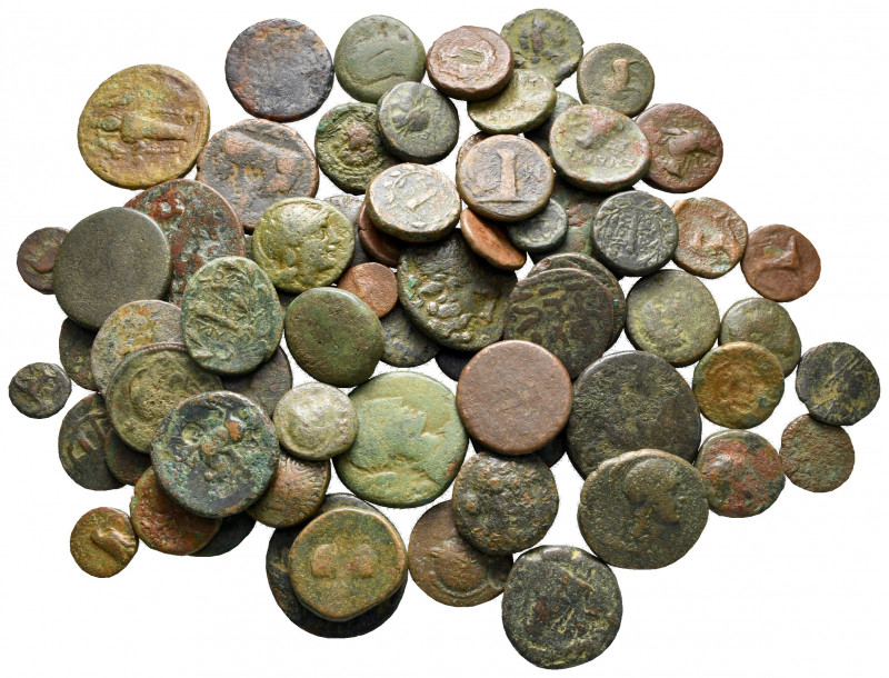 Lot of ca. 73 greek bronze coins / SOLD AS SEEN, NO RETURN!

fine