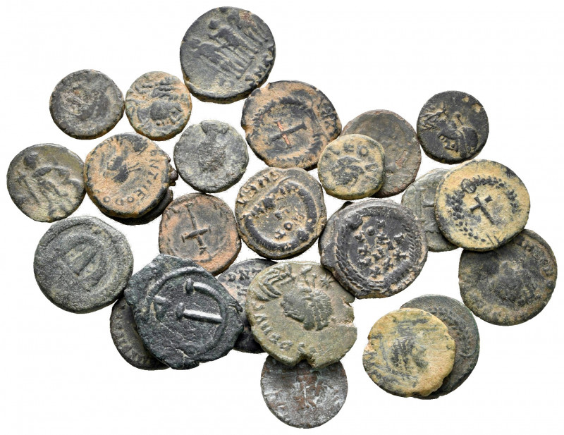 Lot of ca. 27 late roman bronze coins / SOLD AS SEEN, NO RETURN! 

very fine