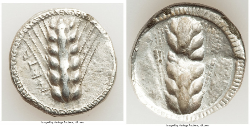 LUCANIA. Metapontum. Ca. 470-440 BC. AR stater (21mm, 7.21 gm, 12h). VF, edge ch...