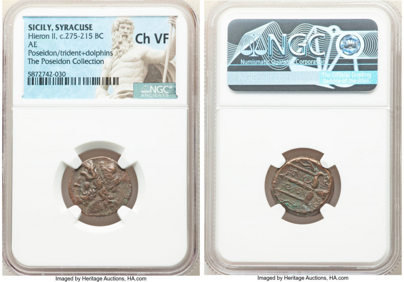 SICILY. Syracuse. Hieron II (ca. 275-215 BC). AE litra (19mm, 10h). NGC Choice V...