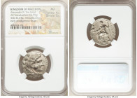 MACEDONIAN KINGDOM. Alexander III the Great (336-323 BC). AR tetradrachm (25mm, 16.99 gm, 5h). NGC AU 4/5 - 3/5. Posthumous issue of Ake or Tyre, date...