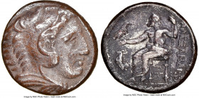 MACEDONIAN KINGDOM. Alexander III the Great (336-323 BC). AR tetradrachm (25mm, 17.19 gm, 4h). NGC Choice VF 5/5 - 3/5. Posthumous issue of 'Amphipoli...