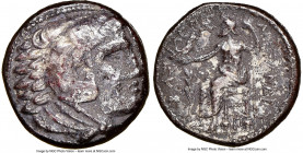 MACEDONIAN KINGDOM. Alexander III the Great (336-323 BC). AR tetradrachm (24mm, 17.18 gm, 9h). NGC Choice VF 5/5 - 2/5. Early posthumous issue of 'Amp...